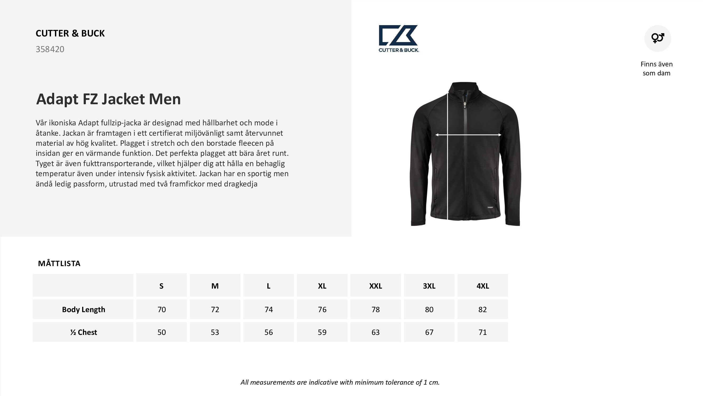 Adapt Full Zip Jacket - Herr - Bild 5